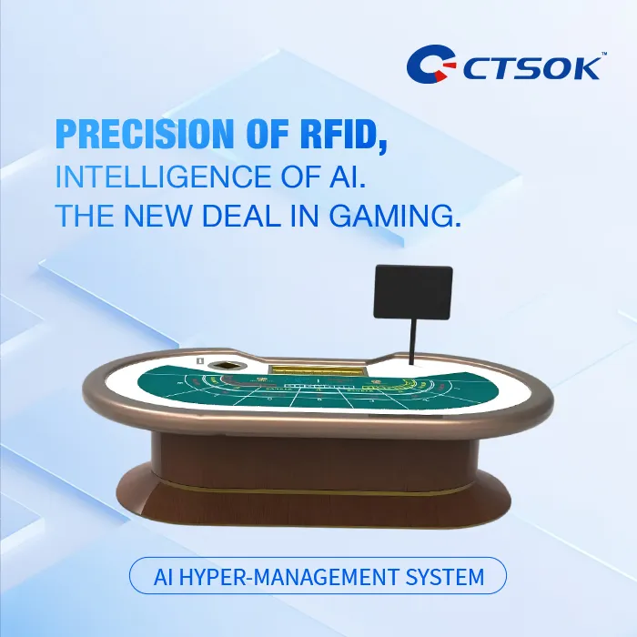CTSOK Oval Wooden Baccarat Table - Product main image