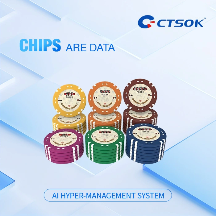 RFID Clay Composite Poker Chips | Multi-Denomination Smart Casino Set - Product main image