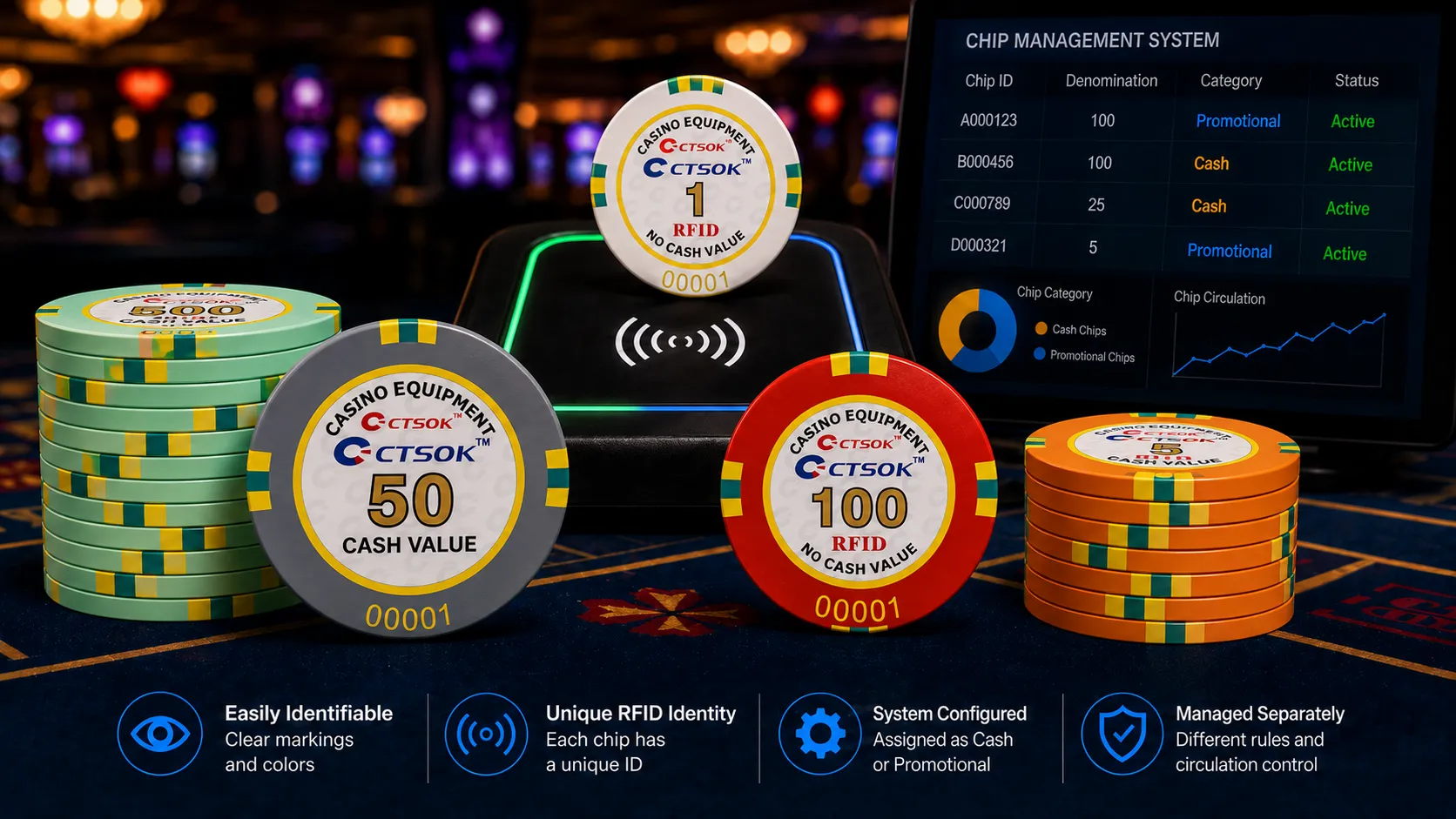  How RFID Casino Chips Distinguish Cash-Value and Promotional Chips 
