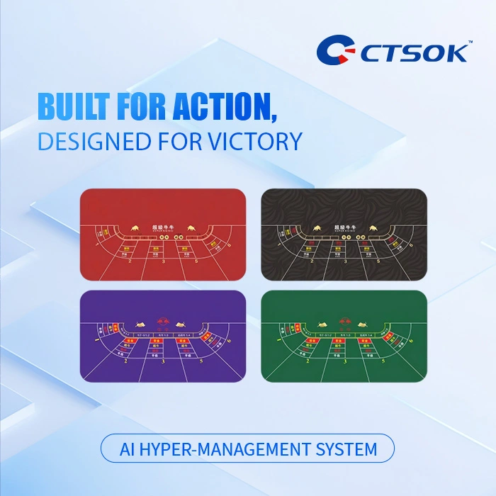 Professional Niu Niu Table Layout | Custom 8&ndash;10 Player Casino Felt - Product main image