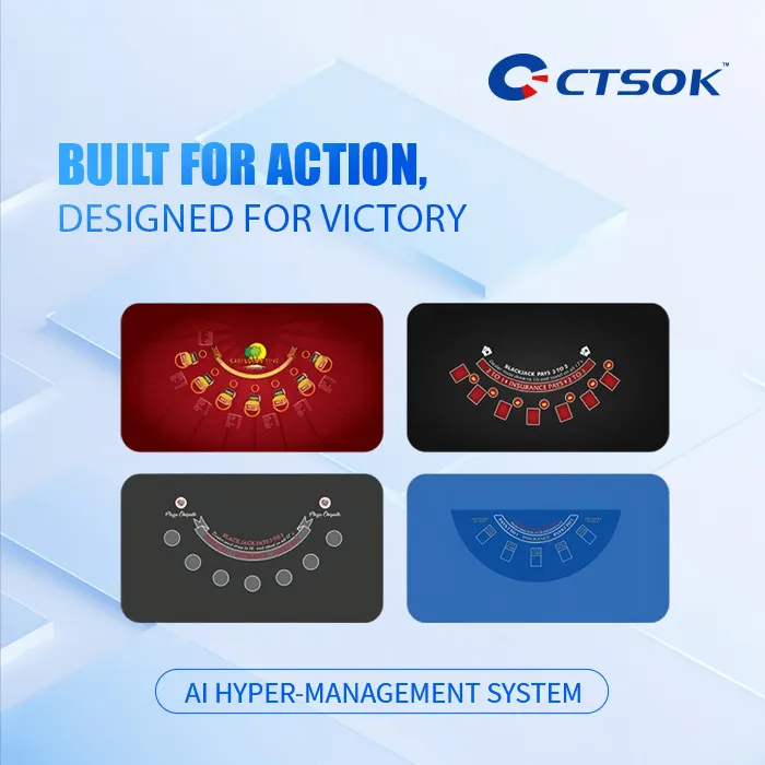 Professional Blackjack Table Layout | Custom 6&ndash;7 Player Casino Felt - Product main image