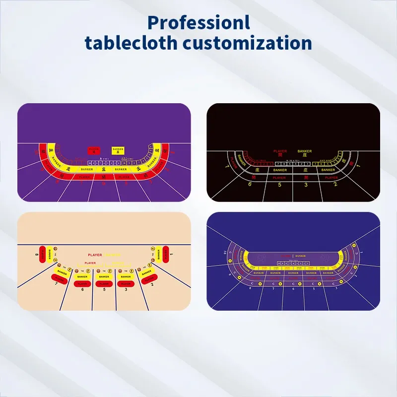 Casino Grade Baccarat Table Layout | Multi-Player Professional Felt - Image 2