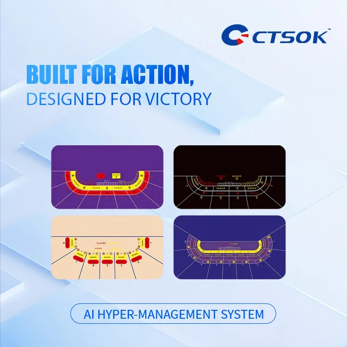 Casino Grade Baccarat Table Layout | Multi-Player Professional Felt - Product main image