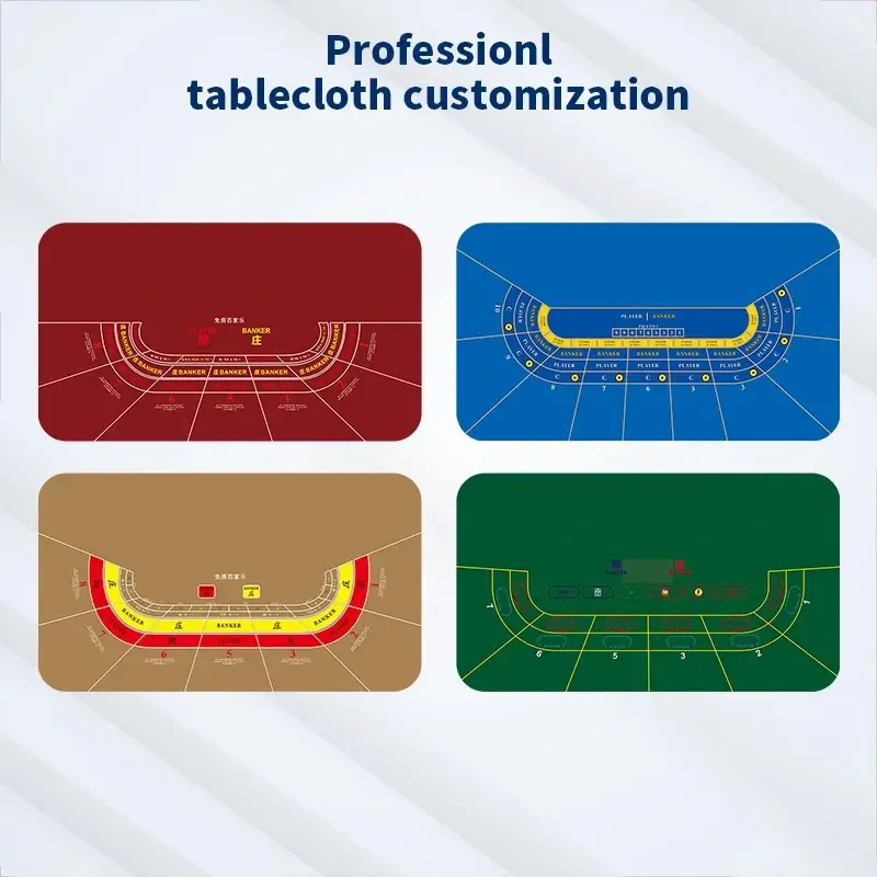 Dise&ntilde;o de mesa de bacar&aacute; de grado de casino | Fieltro profesional multijugador - Imagen 3